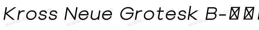 Kross Neue Grotesk B字体转换